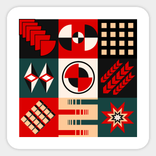 Bauhaus Geometry Pattern Sticker